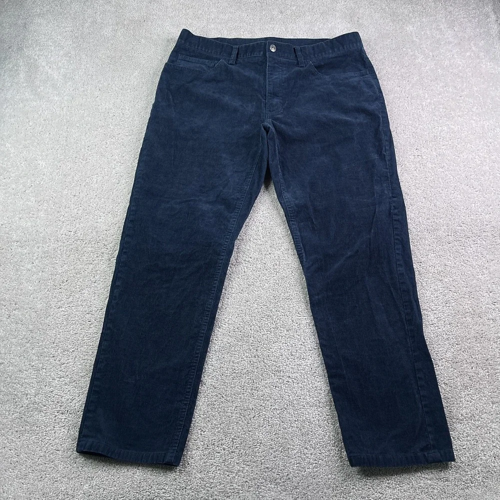 Brooks Brothers Pants Mens 36 (Fits 36x28) Blue Corduroy‎ Slim Fit Stretch Cords